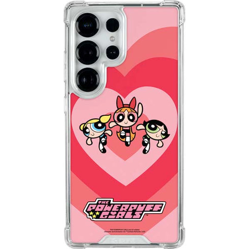 Cartoon Network Powerpuff Girls Hearts Galaxy S25 Ultra Clear Case